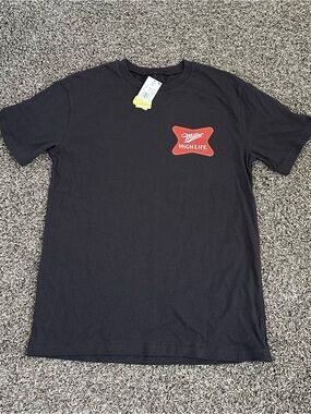 Target Black T-Shirt with Red Miller High Life Logo